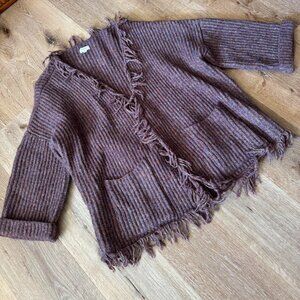 World market fringe oversized cape dolman looking cardigan OS